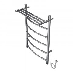 Полотенцесушитель электрический AZARIO VERONA 500/800 5 секций, с полкой, диммер справа, хром (AZ04858P)