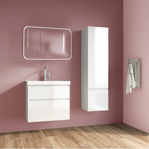 Комплект тумба Azario Velluto 70 700х450х660 подвесная, с раковиной Slim 70, белый матовый (CS00088602)