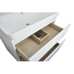 Комплект Тумба Azario Мила 70Н 720х475х850 напольная, с раковиной Monte 70, белая (CS00085831)