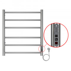 Полотенцесушитель электрический AZARIO PARMA 500/600 6 секций, диммер справа, хром (AZ10856)
