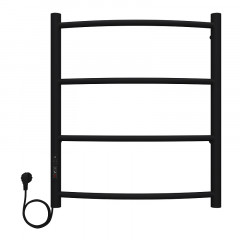 Полотенцесушитель электрический AZARIO VERONA 500/600 4 секции, диммер слева, черный (AZ04756B)