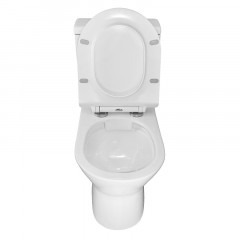 Унитаз-компакт Azario Mons 380х650х790 напольный, безободковый, с быстросъемным сиденьем микролифт (AZ-76004)