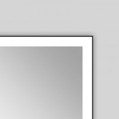 Зеркало AZARIO Fantasy 1000х700 с подсветкой, сенсорный выключатель с функцией диммера, в алюминиевом корпусе черного цвета (AZ-Z-059CS)