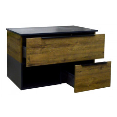 Тумба подвесная Azario Gris 90 900х500х560 с нишей, без столешницы, цвет Дуб Веллингтон (CS00080423)