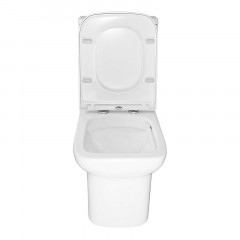 Унитаз-компакт Azario Alba 380х620х805 напольный, безободковый, в комплекте с арматурой GEBERIT, сиденье микролифт (AZ-8323 GB)