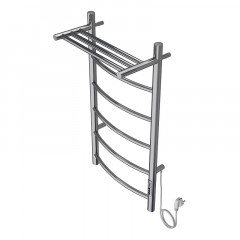 Полотенцесушитель электрический AZARIO VERONA 400/800 5 секций, с полкой, диммер справа, хром (AZ04848P)