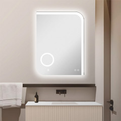 Зеркало AZARIO Golden 600х800 влагостойкое с подсветкой и подогревом, сенсорный выключатель (CS00084314)