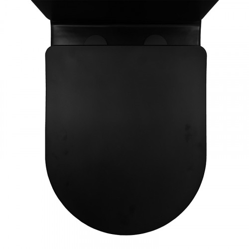 Унитаз-компакт Azario Black Queen 370х605х800 безободковый, с быстросъемным сиденьем микролифт, черный матовый (AZ-8380)