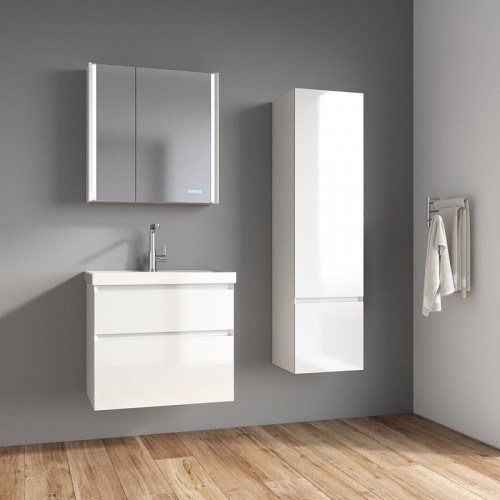 Комплект тумба Azario Velluto 70 700х450х660 подвесная, с раковиной Slim 70, белый матовый (CS00088602)