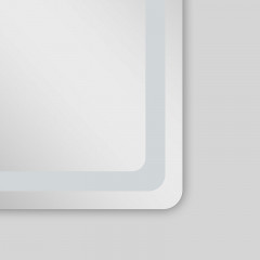 Зеркало AZARIO Dallas 800х700 с подсветкой, сенсорный выключатель с функцией диммера (AZ-Z-044-1CS)