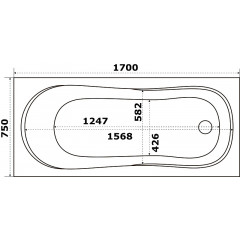 Ванна акриловая Azario Тенза 170х75 (ТНВ0102)