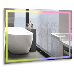 Зеркало AZARIO Livia-RGB 800х600 сенсорный выключатель с функцией диммера, мульти-цвет (LED-00002638)