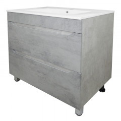Комплект Тумба Loranto Florena 70 710х470х810 напольная, с раковиной Azario Leon, светлый бетон (CS00086991)