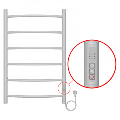 Полотенцесушитель электрический AZARIO VERONA 500/800 6 секций, диммер справа, белый (AZ04858W)