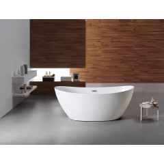 Ванна акриловая Azario GLASGOW 1700х800х665, свободностоящая, в комплекте с сифоном и металлической рамой, цвет белый (GLA16778)