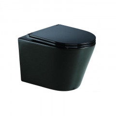 Сет LORANTO Инсталляция + Azario Teramo черный матовый (круглый) подвесной безободковый унитаз с сидением микролифт (4501+AZ -053E-R-MB/ AZ-0053-MB)