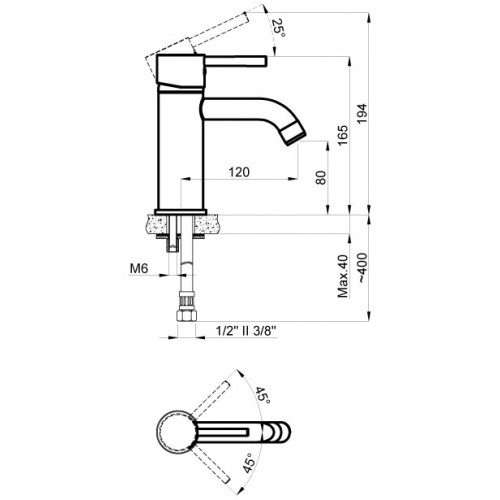Смеситель для раковины AZARIO TASCO, хром (AZ-15164501)