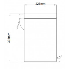 Ведро Azario , Хром (AZ-301-8L)