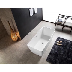 Ванна акриловая Azario LINCOLN 1690х800х580, свободностоящая, в комплекте с сифоном и металлической рамой (LIN17080)