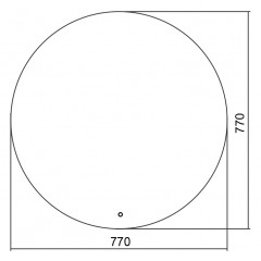 Зеркало AZARIO Саванна d770 c подсветкой и диммером, сенсорный выключатель (ФР-00000954)