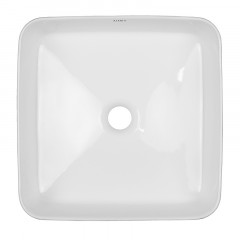 Раковина-чаша Azario 375x375x135 накладная, квадратная, белый глянец (AZ-2283)