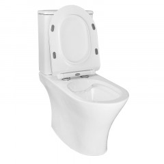 Унитаз-компакт Azario Verde 650х380х790 напольный, безободковый, с быстросъемным сиденьем микролифт (AZ-8220)