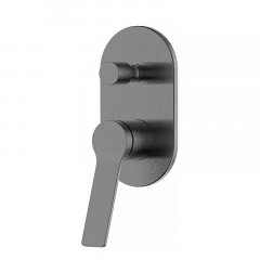 Смеситель для душа Azario VISE с верхним и ручным душем, скрытый монтаж, керамический картридж, графит (AZ-VSA248330AJ+82KAJ)