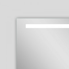 Зеркало AZARIO Lorna 800х700 с подсветкой, сенсорный выключатель с функцией диммера, часы (AZ-Z-029CS)