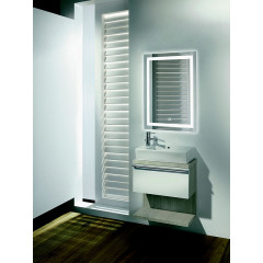 Зеркало AZARIO РИГА-3 600х800 c подсветкой и диммером, сенсорный выключатель + подогрев + часы (ФР-00001491)