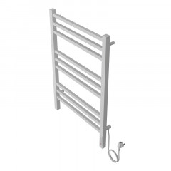 Полотенцесушитель электрический AZARIO ANCONA 500/800 квадрат, 9 секций, диммер справа, белый (AZ71858W)