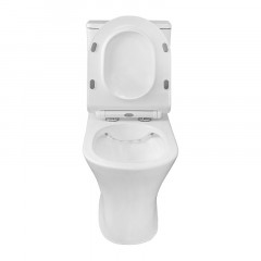 Унитаз-компакт Azario Verde 650х380х790 напольный, безободковый, с быстросъемным сиденьем микролифт (AZ-8220)