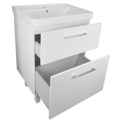 Комплект Тумба Azario Ника 60 Н 600х475х850 напольная, с раковиной Monte 60 (CS00082788)