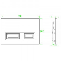 Кнопка смыва AZARIO NEW инфракрасный сенсор, механическая, белый глянцевый (AZ-008.02)