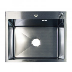 Кухонная мойка AZARIO NICOLE (500*500*220) нержавеющая сталь серебро соты (сифон, диспенсер,коландер) (AZS5050H)