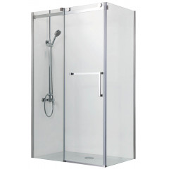 Душевое ограждение Azario VANCOUVER 1000х1200х2000 L, без поддона, прозрачное стекло 8 мм, цвет профиля серебро (AZ-NKF1131L 1000)