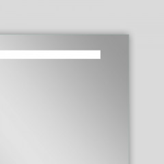 Зеркало AZARIO Lorna 800х700 с подсветкой, сенсорный выключатель с функцией диммера, часы (AZ-Z-029CS)