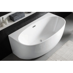 Ванна акриловая Azario Cambridge 1800X880X580, пристенная, в комплекте с сифоном и металлической рамой