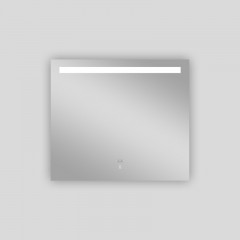 Зеркало AZARIO Lorna 800х700 с подсветкой, сенсорный выключатель с функцией диммера, часы (AZ-Z-029CS)
