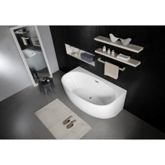 Ванна акриловая Azario Cambridge 1800X880X580, пристенная, в комплекте с сифоном и металлической рамой