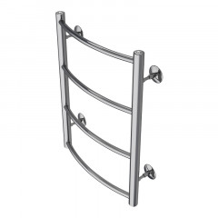 Полотенцесушитель водяной AZARIO VERONA 400/600 4 секции, нижнее/диагональное подключение, 1/2", хром (AZ04146)