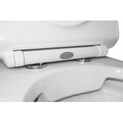 Унитаз-компакт Azario FRETTA ROUND 650х340х770 напольный, безободковый, со смывным механизмом Geberit, бачком и сиденьем микролифт (AZ-1217 + AZ-1216-G)