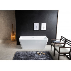 Ванна акриловая Azario OXFORD 1700х830х650, пристенная, в комплекте с сифоном и металлической рамой (OXF17083)