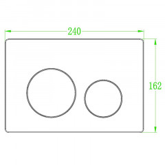 Кнопка смыва AZARIO NEW хром глянец (инст.AZ-H401A) (AZ-003.02)