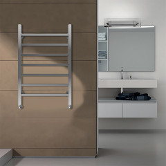 Полотенцесушитель водяной AZARIO ANCONA 500/800 квадрат, 7 секций, нижнее/диагональное подключение, 1/2", хром (AZ75558)