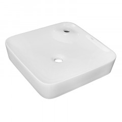 Раковина накладная Azario 460x460x100 квадратная, белый глянец (AZ-2181)