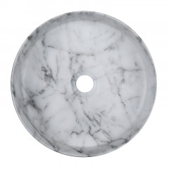 Раковина-чаша Azario 355х355х120 накладная, круглая, светлый мраморный (AZ-3134-M820)