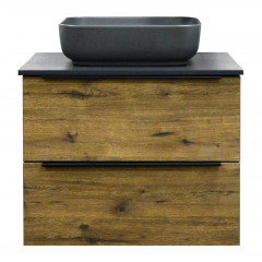 Тумба подвесная Azario Gris 90/2 900х500х560 два выдвижных ящика, без столешницы, цвет Дуб Веллингтон (CS00080430)