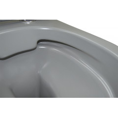 Унитаз подвесной Azario Grado 370х490х370 безободковый, с быстросъемныйм сидением микролифт, серый матовый (AZ-0046 SP MDG)