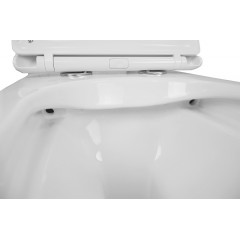 Унитаз подвесной Azario MONEO 530х365х370 безободковый, в комплекте с быстросъемным сидением микролифт (AZ-0062)