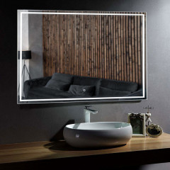 Зеркало AZARIOClassico Quadrato 800х600 влагостойкое с подсветкой, сенсорный выключатель с функцие диммера (CS00078950)